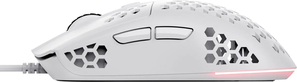 Trust GXT929W Helox Gaming Muis 6400 DPI - Wit
