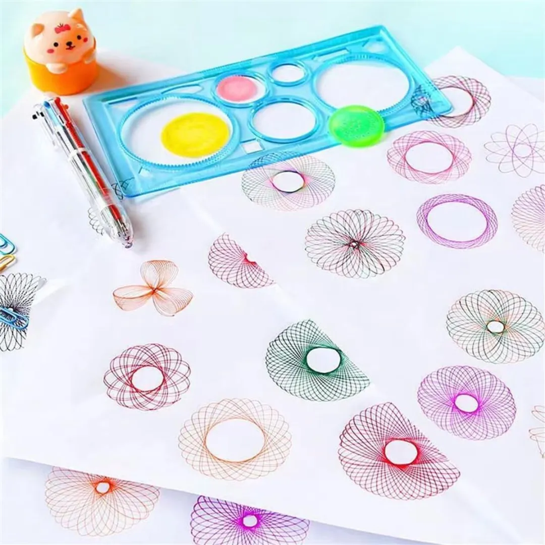 Jono Toys Spirograaf Roze - Tekenset Patronen Liniaal