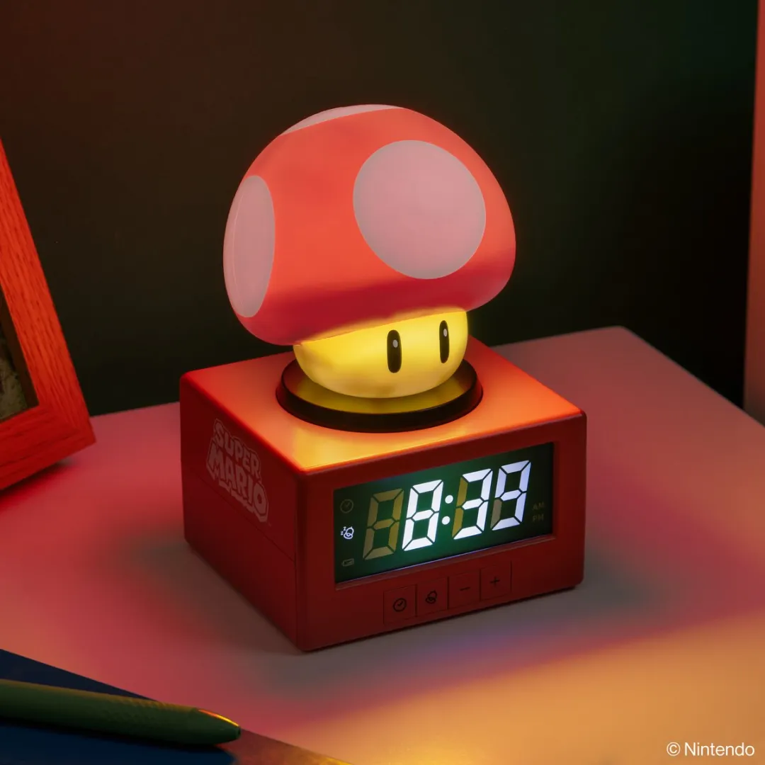 Nintendo Super Mario Super Mushroom Icon Alarm Clock - Digitale Wekker