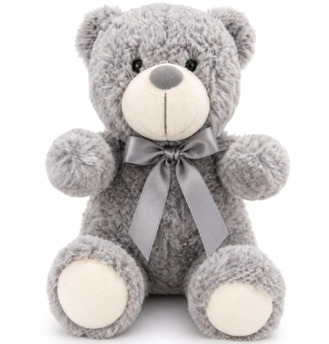 Topknuffels Teddybeer Grijs Pluche Knuffel 22cm
