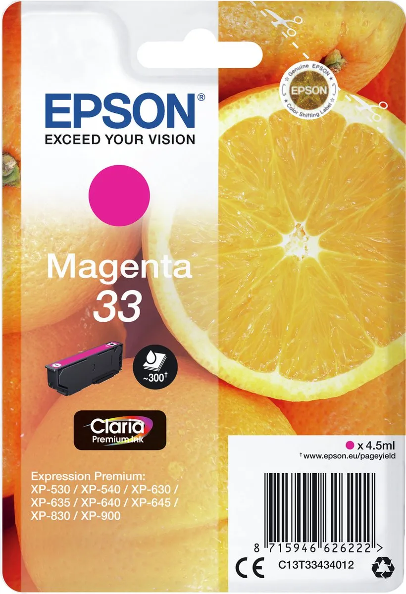 Epson C13T33434010 Cartridge Magenta