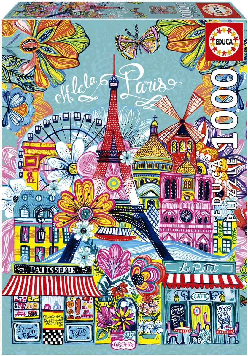 Educa Parijs Car Pintos Legpuzzel 1000 Stuks - Meerkleurig