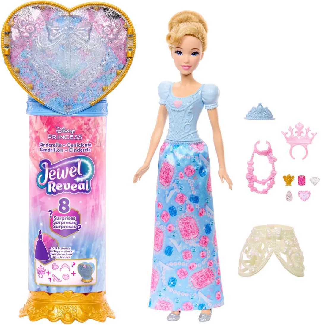 Mattel Disney Prinses Jewel Reveal Assepoester Modepop - JHL50