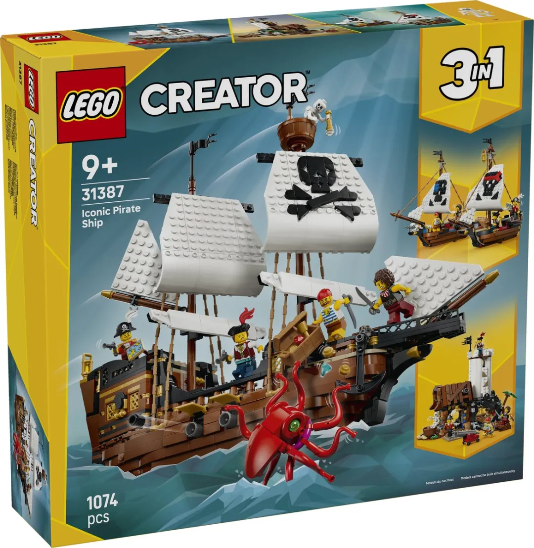 LEGO Creator 3in1 31387 Piratenschip - 1074 Stukken - Meerkleurig - afbeelding 6 van 6