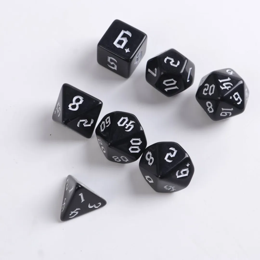 Lapi Toys D&D Polydice Set 7 Stuks - Acryl - Zwart