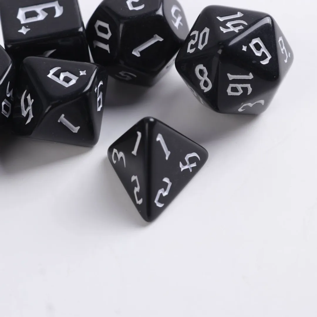 Lapi Toys D&D Polydice Set 7 Stuks - Acryl - Zwart