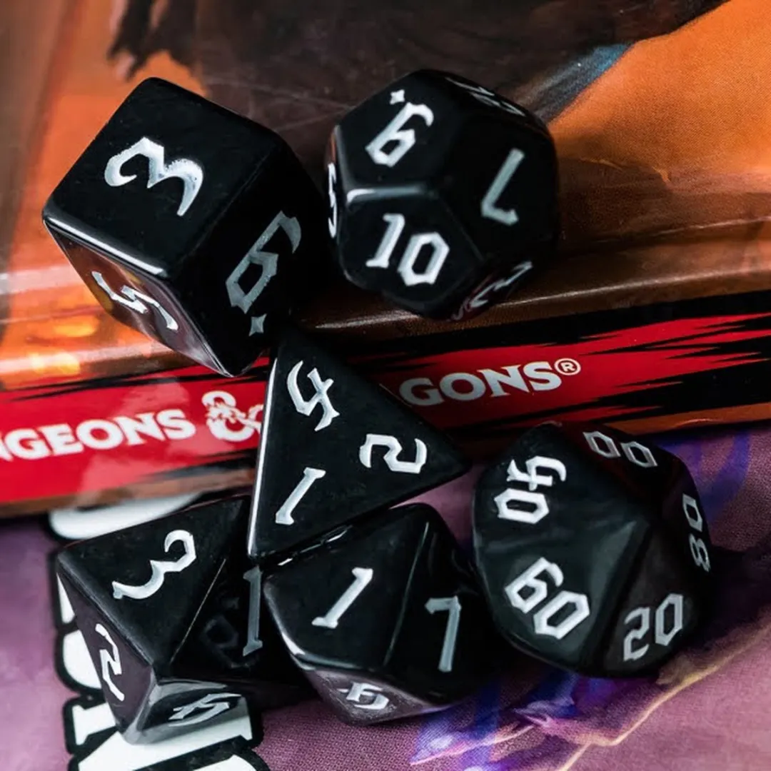 Lapi Toys D&D Polydice Set 7 Stuks - Acryl - Zwart
