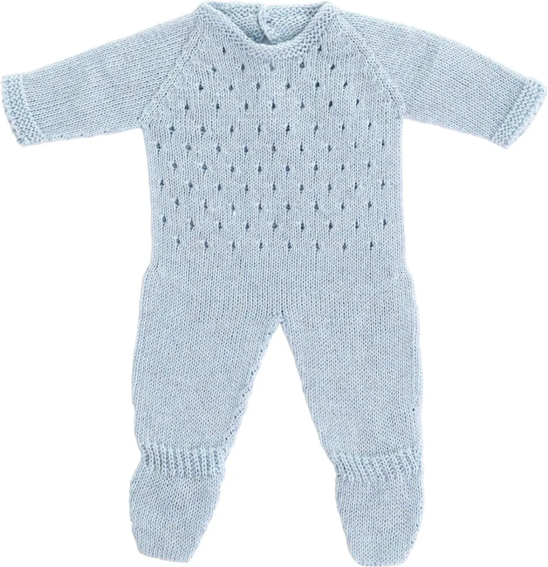 Miniland ML Poppen Pyjama Gebreid Blauw 38cm