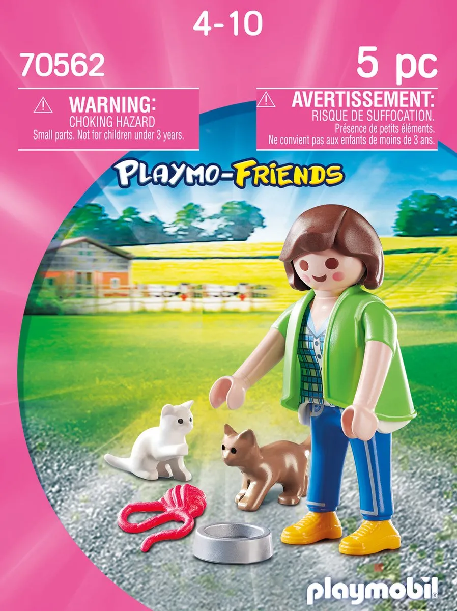 Playmobil PlaymoFriends Vrouw met kittens 70562 - Multicolor