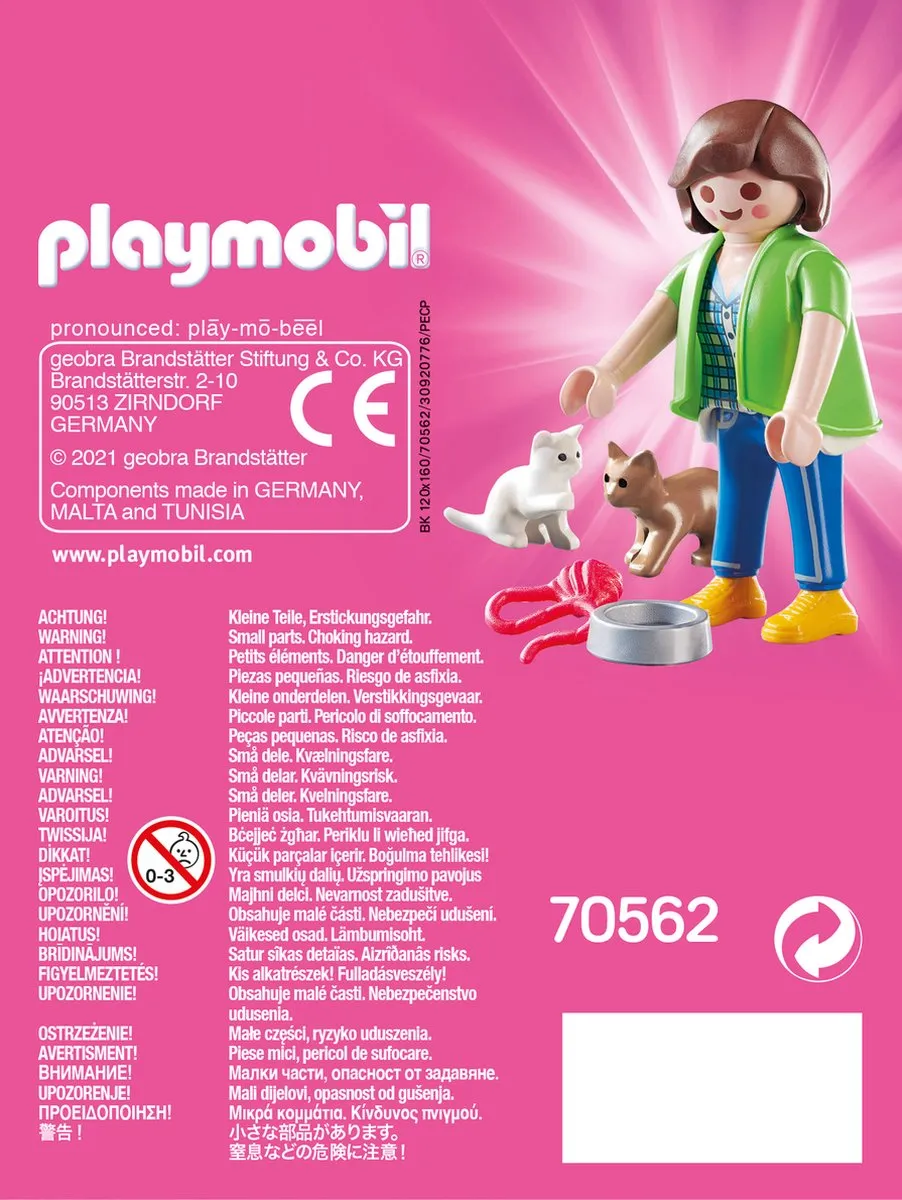 Playmobil PlaymoFriends Vrouw met kittens 70562 - Multicolor