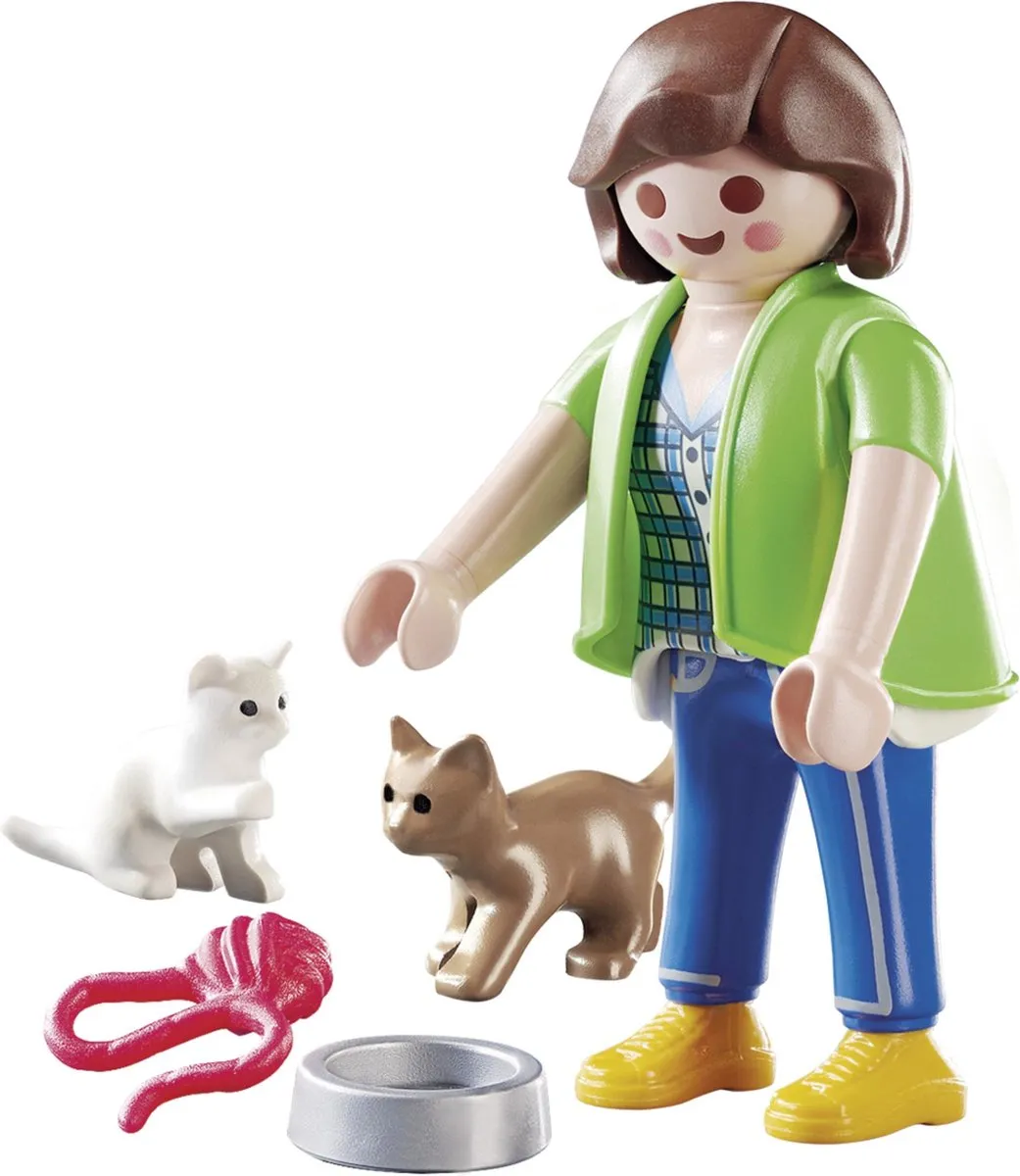 Playmobil PlaymoFriends Vrouw met kittens 70562 - Multicolor
