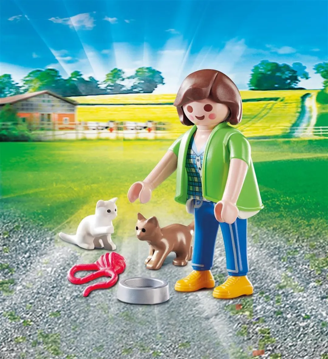 Playmobil PlaymoFriends Vrouw met kittens 70562 - Multicolor