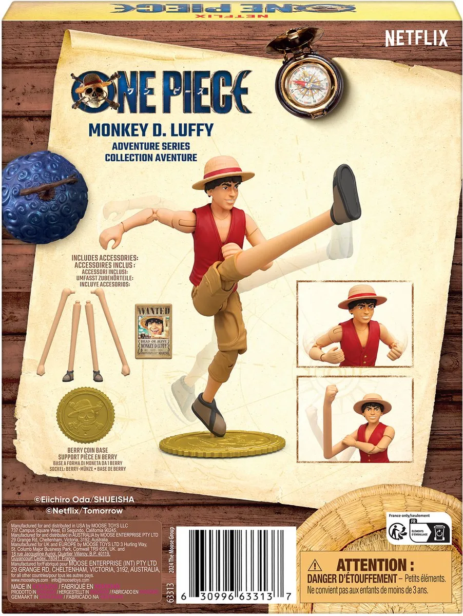 Moose Toys One Piece Actiefiguur Luffy - 15cm Multicolour
