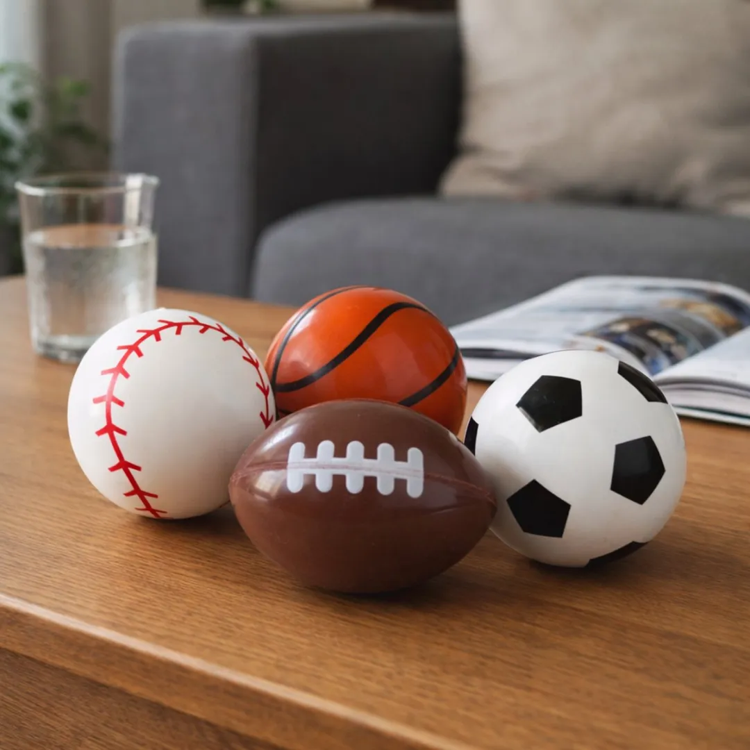 Eddy Toys Stuiterbal Sport Assortiment - 4 Stuks Meerkleurig
