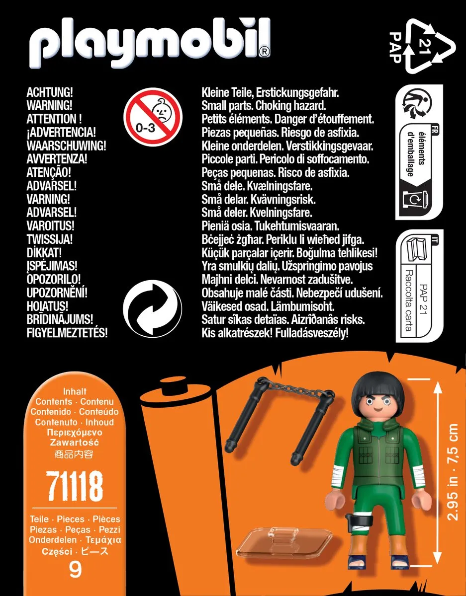 Playmobil Naruto Rock Lee 71118 - Multicolor