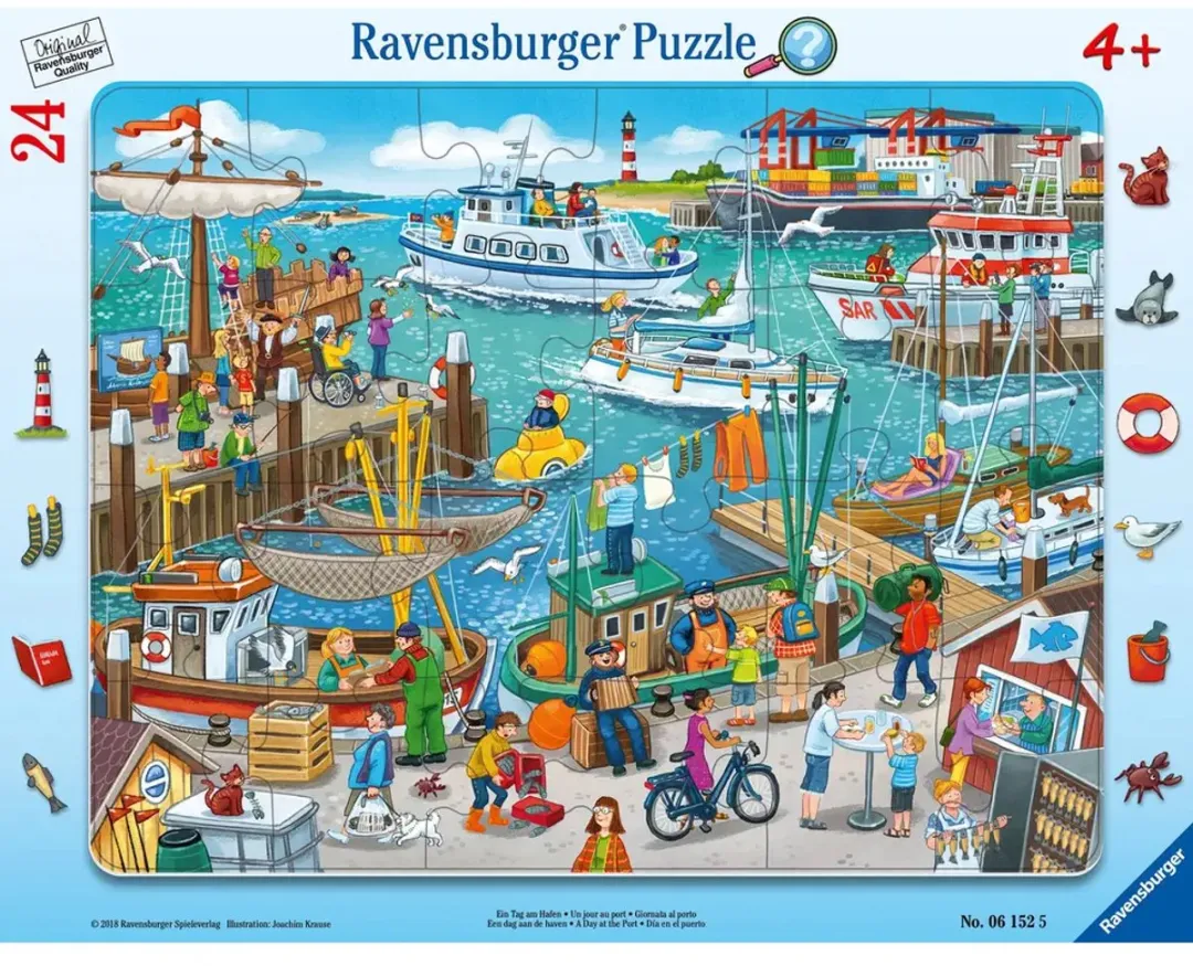 Ravensburger Ein Tag am Hafen Puzzel 24 Stuks - Multicolor