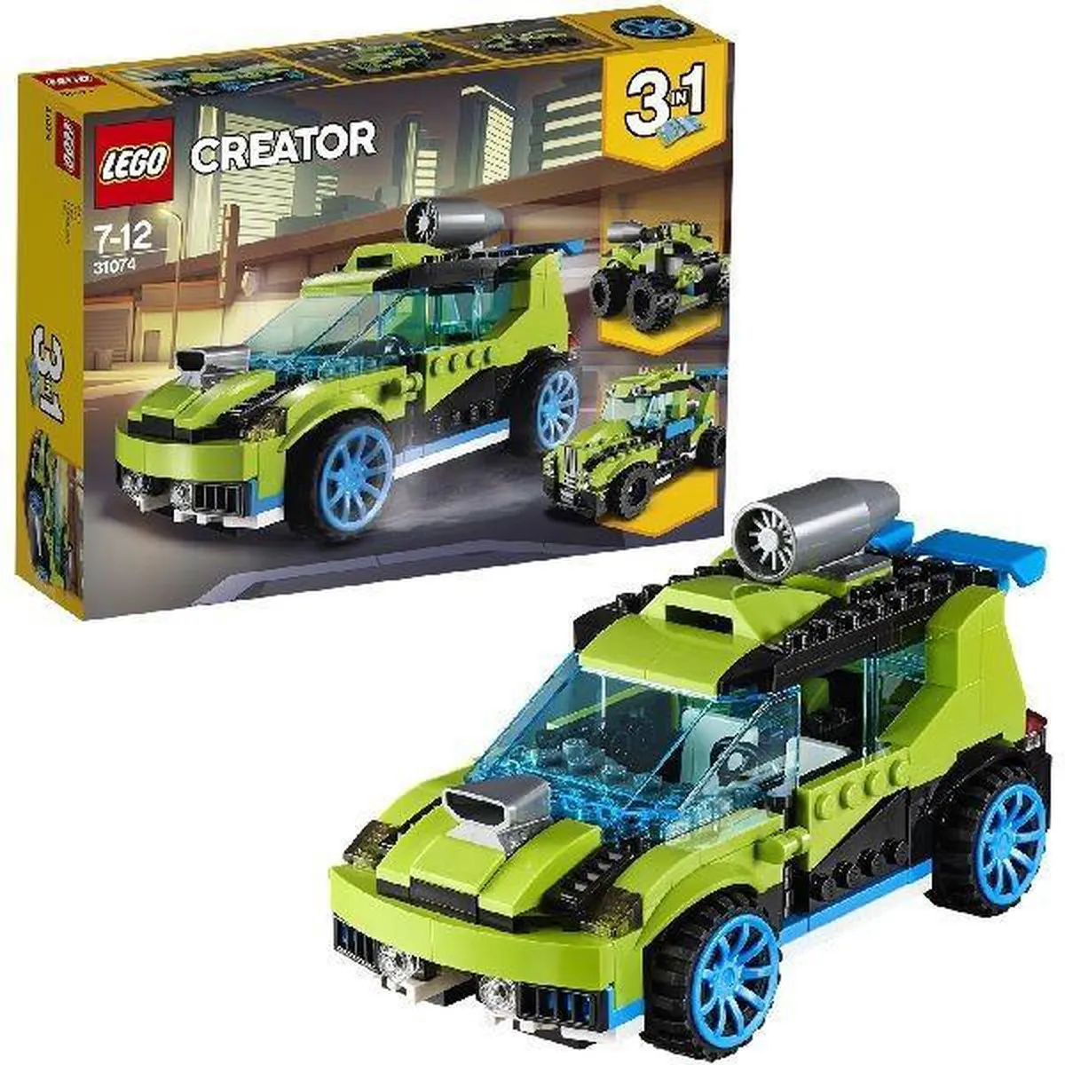 LEGO Creator Raketrallyauto 31074 - 241 Stukken - Geel - afbeelding 3 van 6