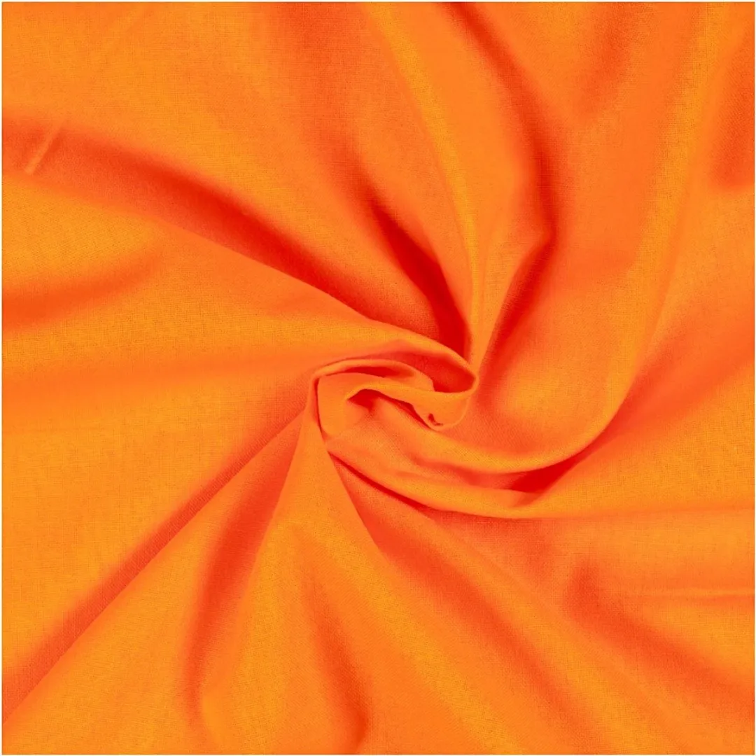 Creativ Company Unikleurige Stof 145cm - Katoen 140g/m² - Oranje 10m