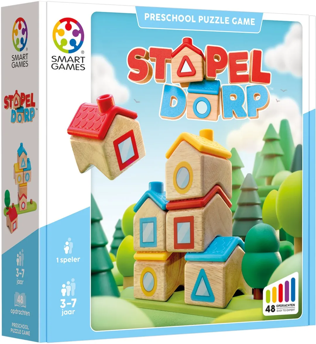 SmartGames Stapel Dorp SG 044 - 48 Opdrachten