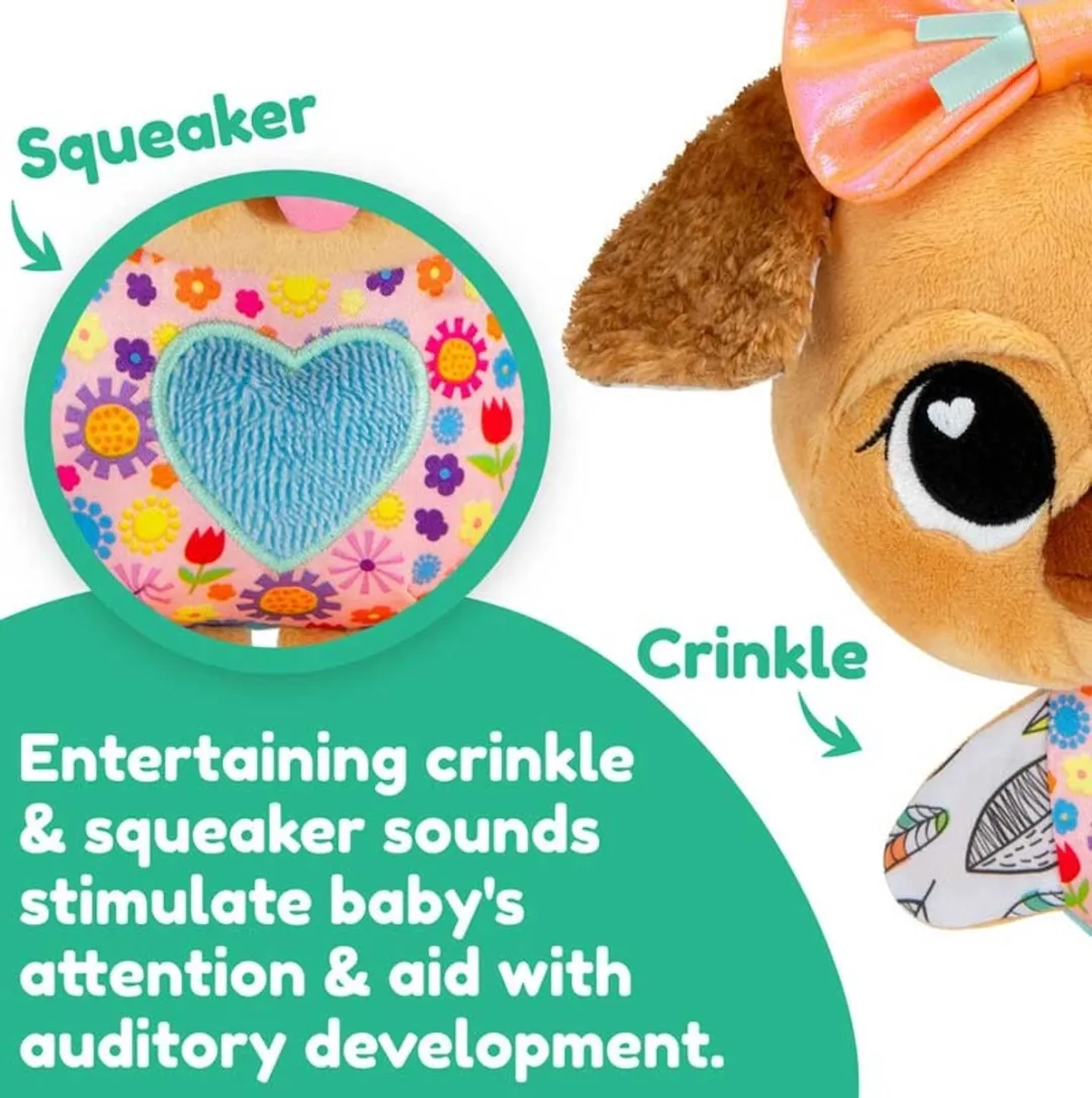 Lamaze Lovely de Hond Knuffel - Bruin - afbeelding 6 van 6