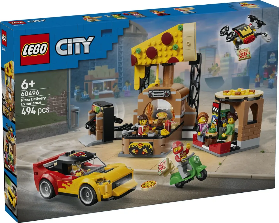 LEGO City Pizzacentrale 60496 - Bouwspeelgoed - 494 Stukken - Meerkleurig - afbeelding 6 van 6