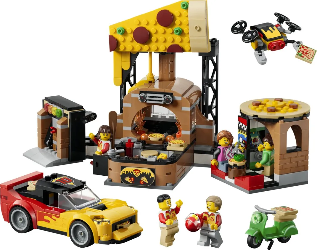 LEGO City Pizzacentrale 60496 - Bouwspeelgoed - 494 Stukken - Meerkleurig