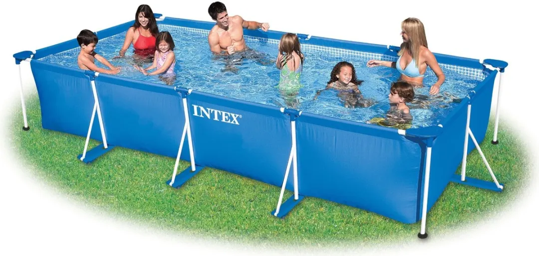 Intex Metal Frame PREMIUM Zwembad 450x220x90cm - 7100L - Blauw - afbeelding 2 van 6