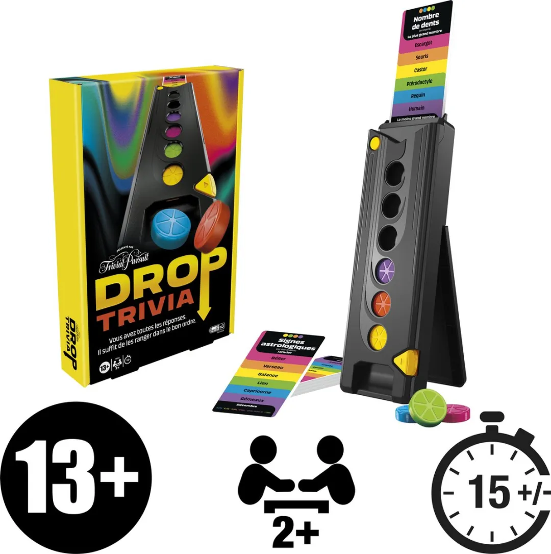 Hasbro Gaming Drop Trivia Bordspel - 2-6 Spelers