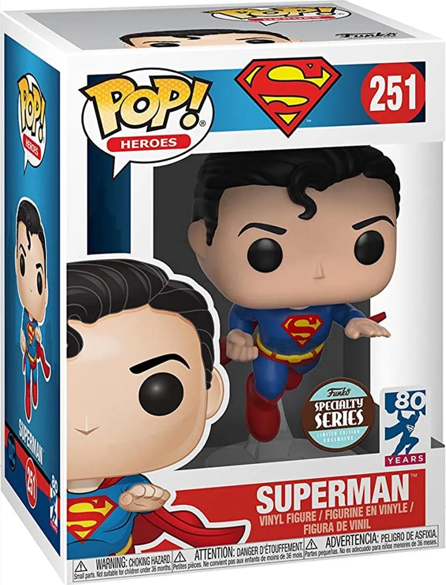 Funko POP! Flying Superman 80th Anniversary #251 - Superman - Multi
