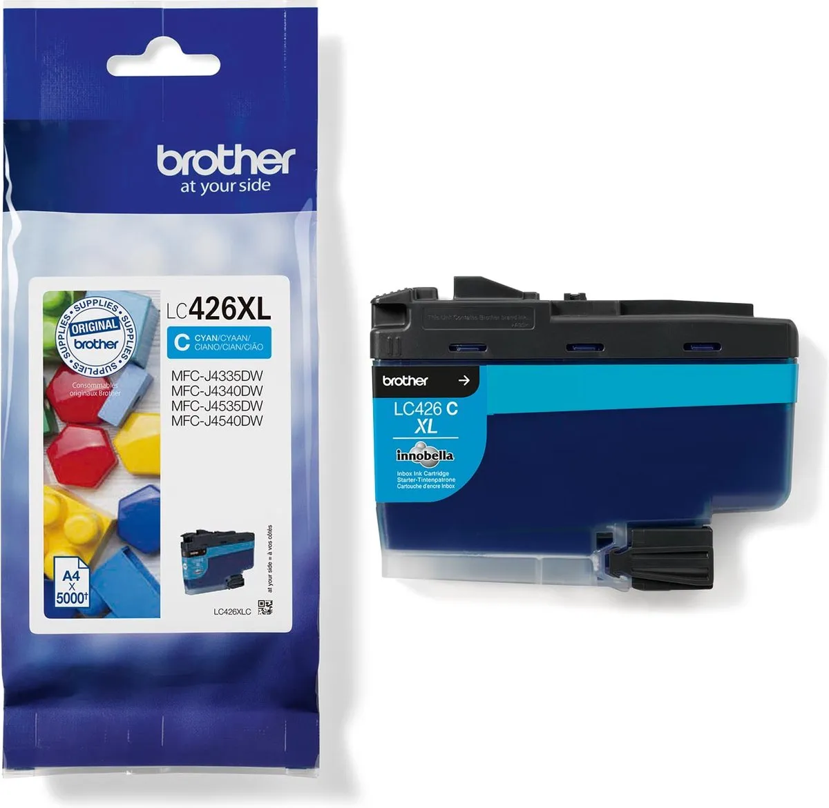 Brother LC426XLC Inktcartridge - Blauw - 5000 pagina's - afbeelding 3 van 4