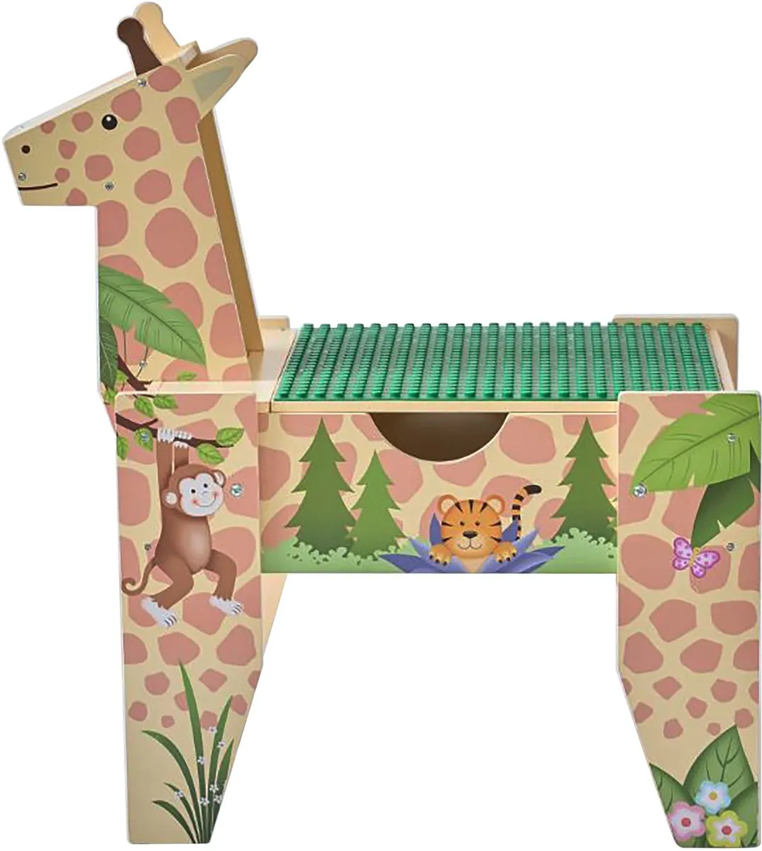 Teamson Kids Houten Speeltafel Giraffe - 2-in-1 Activiteitentafel - afbeelding 6 van 6