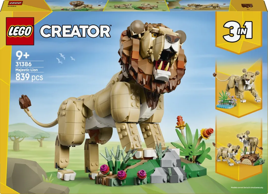 LEGO Creator 3in1 Wilde Dieren 31386 - 839 Stukken - Meerkleurig