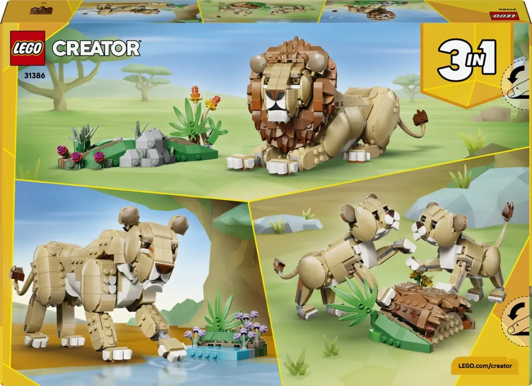 LEGO Creator 3in1 Wilde Dieren 31386 - 839 Stukken - Meerkleurig