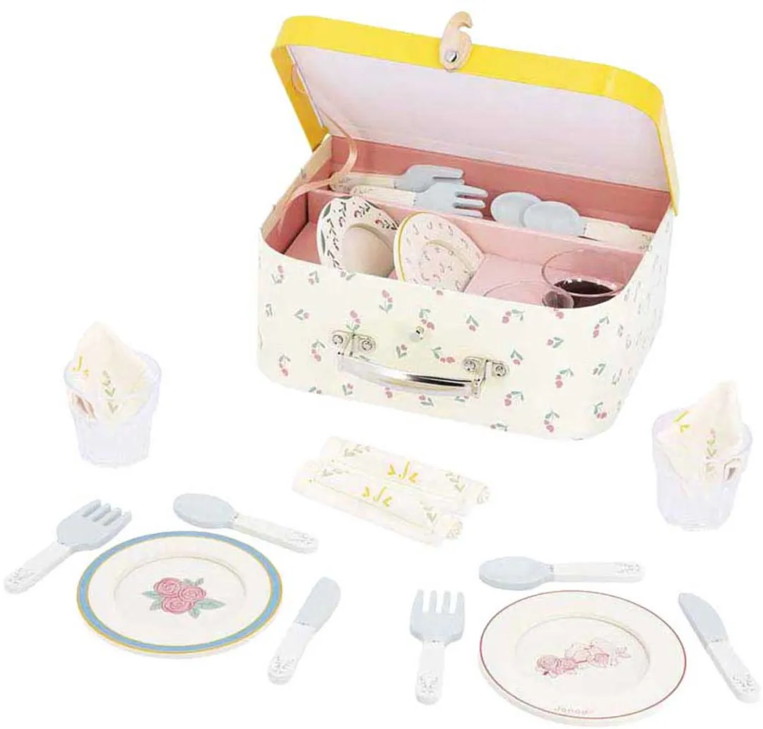 Janod Shiny Grandma Picknickkoffer Speelgoed - Multicolor - afbeelding 6 van 6