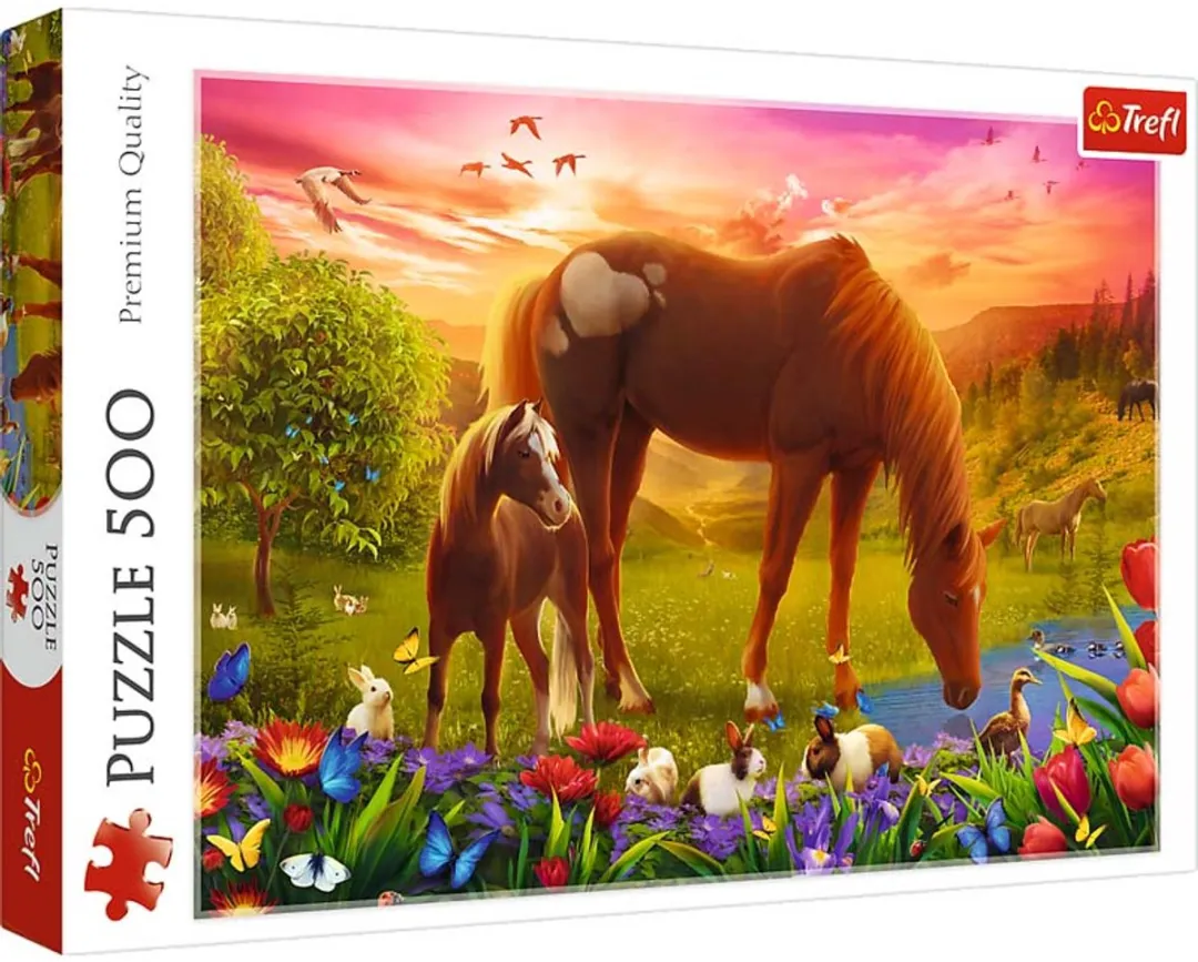 Trefl Horses in the Meadow Puzzle 500 Stuks