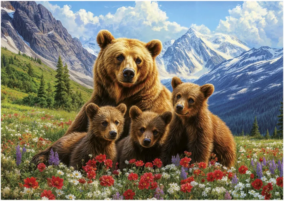 Educa Grizzlyberen Canada Legpuzzel 1000 Stuks