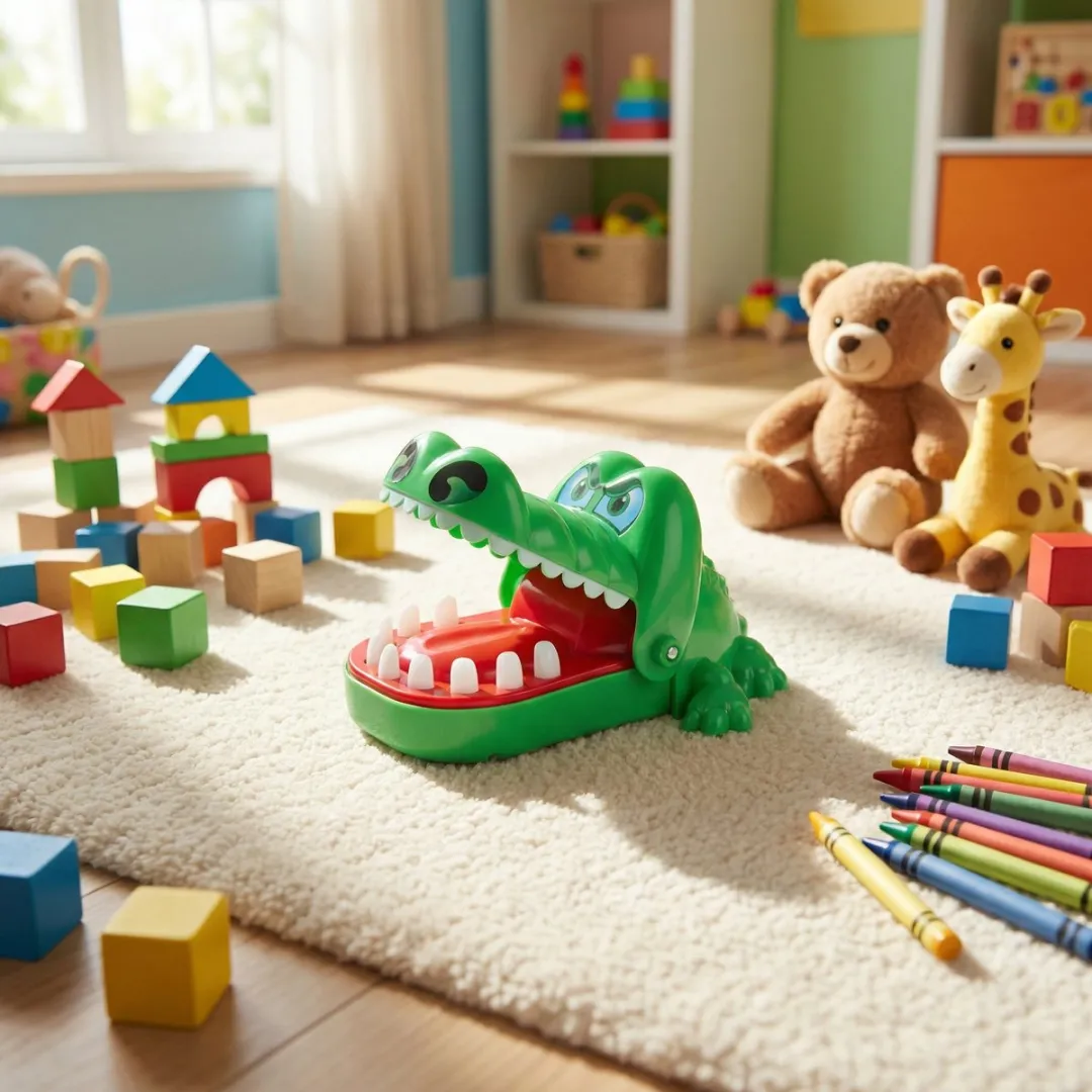 Eddy Toys Krokodillen Bijtspel - Groen - afbeelding 2 van 5