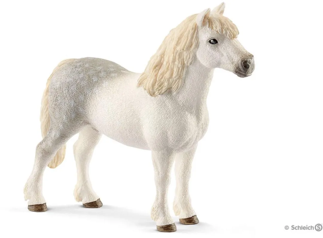 Schleich Farm World Welsh Pony Hengst Speelfiguur 13871 - Wit - afbeelding 6 van 6