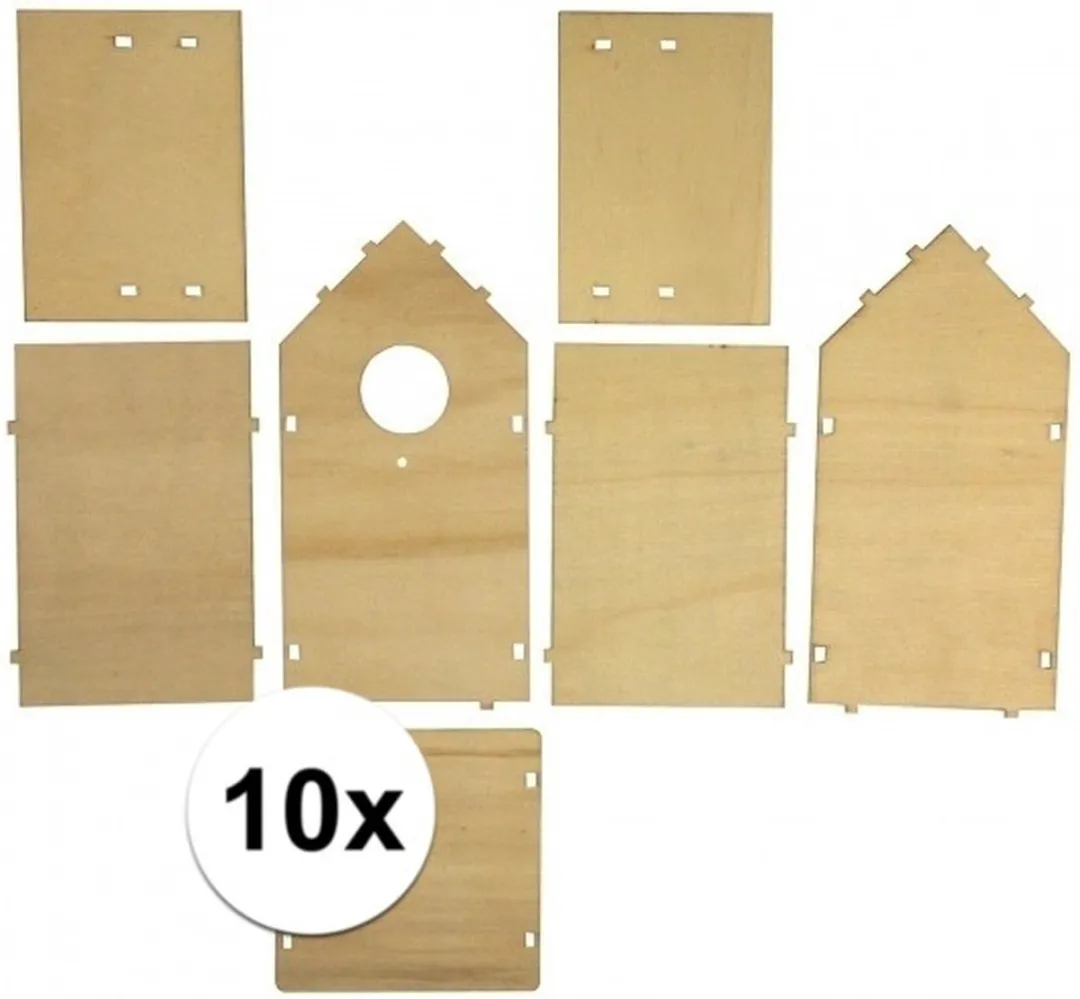 Rayher Vogelhuisje DHZ Pakket 10x - Licht beige