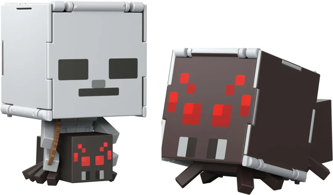 Minecraft Flippin' Figs Spider + Spider Jockey JCN24 - Grijs