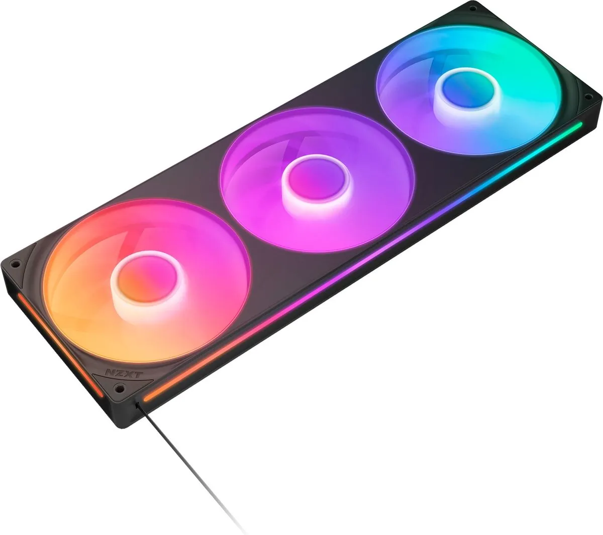 NZXT F360 RGB Core Ventilatorhuis - 3 Ventilatoren - Semi-transparant