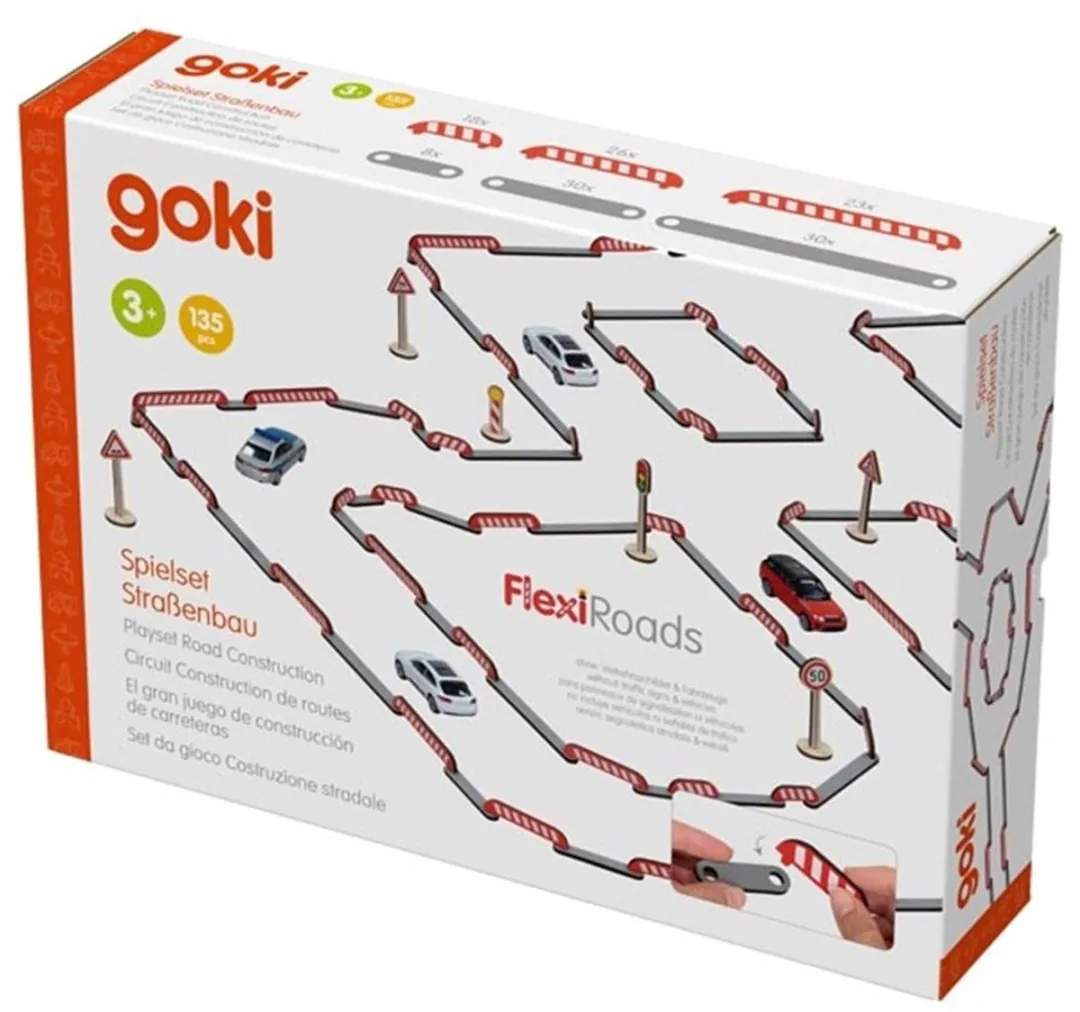 Goki FlexiRoads Speelset Wegwerkzaamheden - GK53765 - Meerkleurig