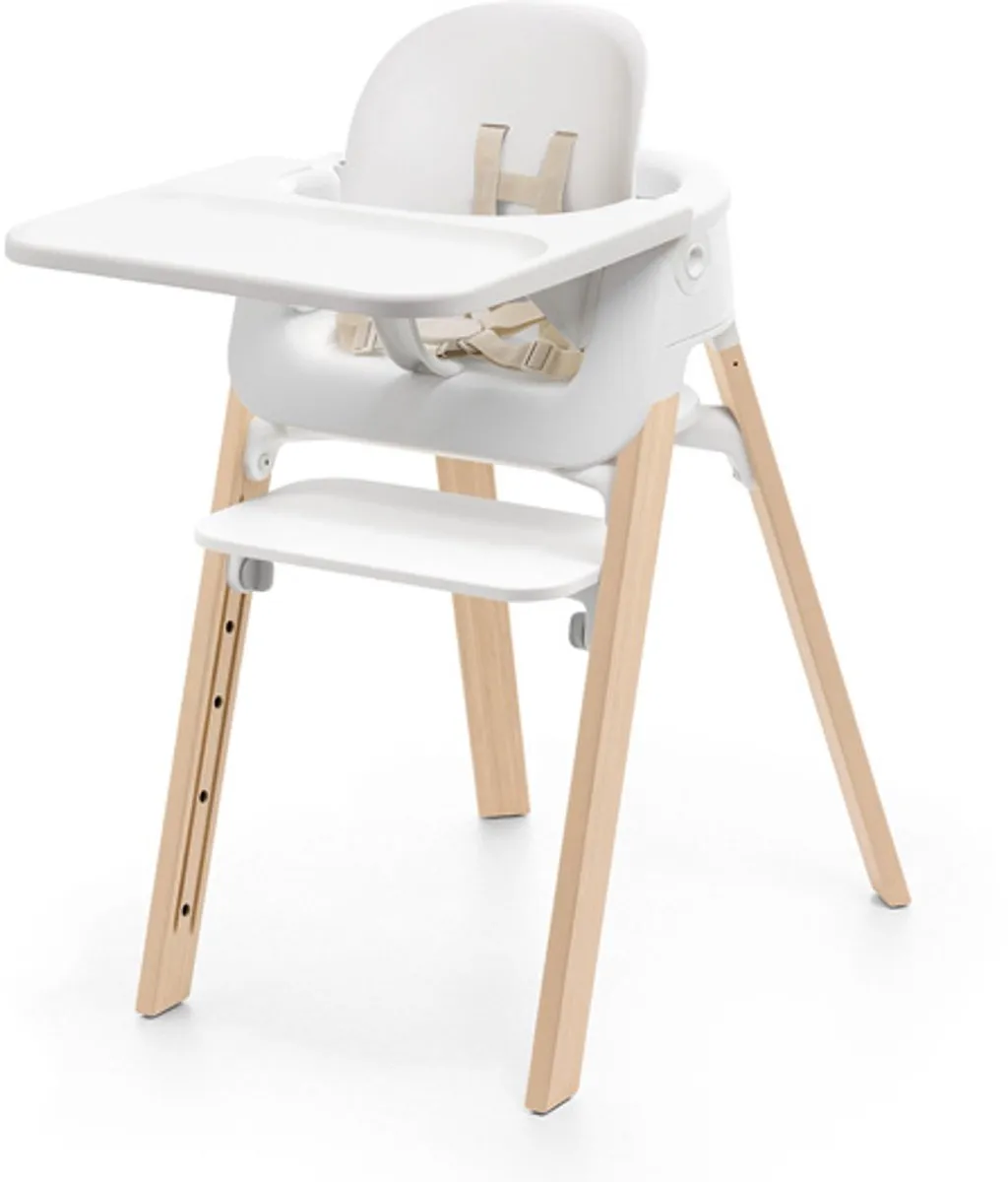 Stokke Steps Kinderstoel - Bundel White/Natural