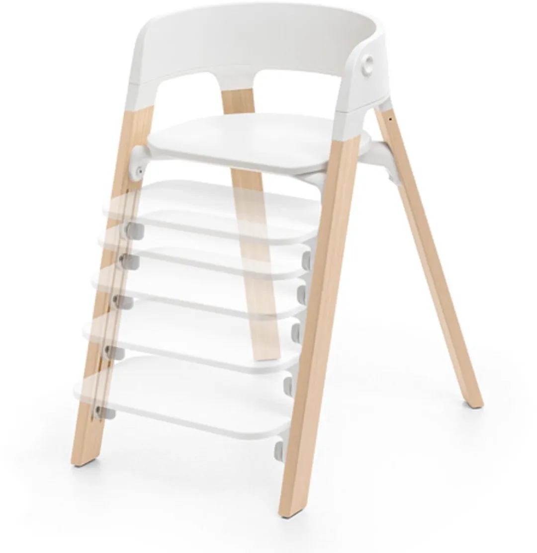 Stokke Steps Kinderstoel - Bundel White/Natural