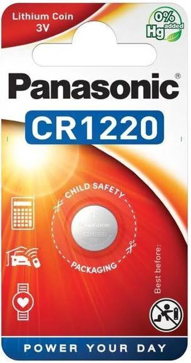 Panasonic CR1220 Lithium Knoopcel 3V