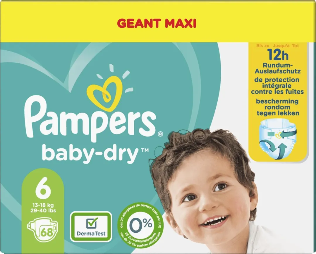 Pampers Baby Dry Luiers Maat 6 - 68 Stuks