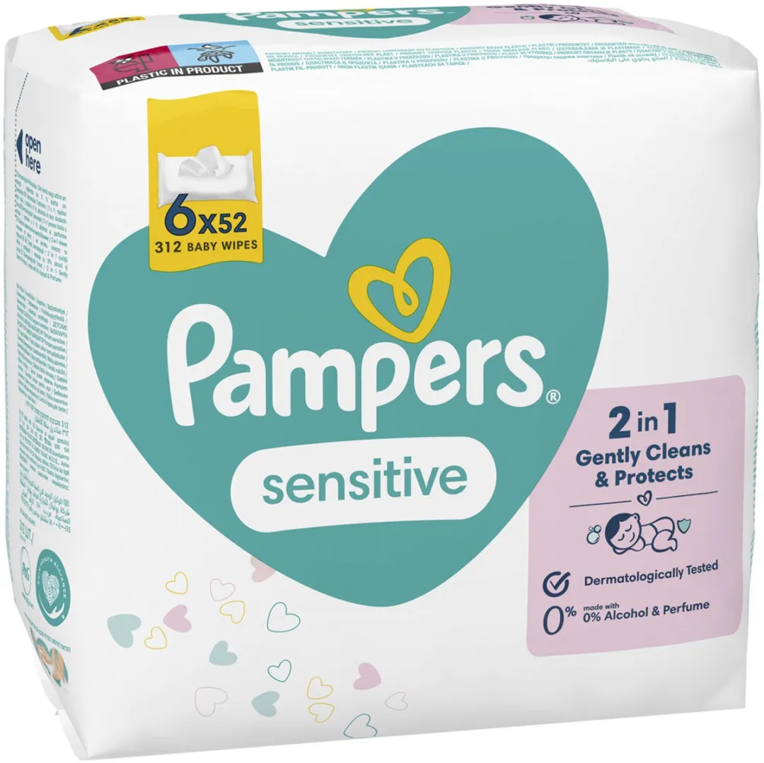 Pampers Sensitive Babydoekjes - 624 Stuks