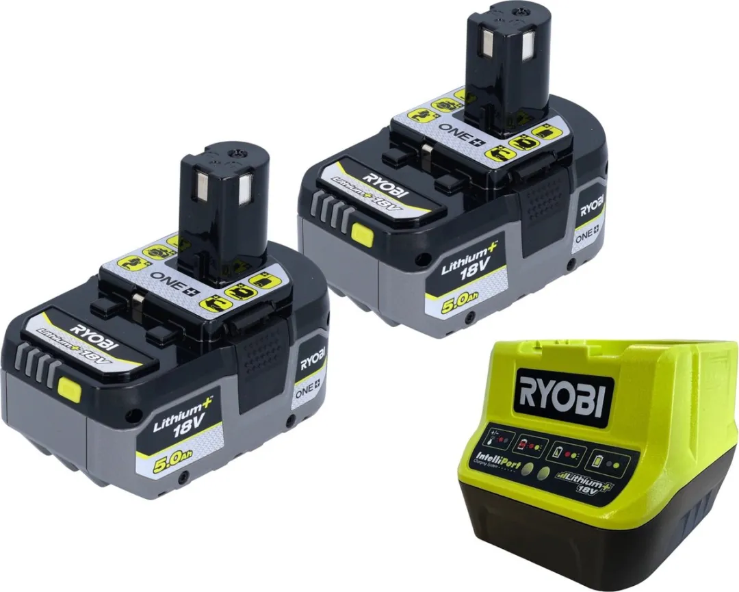 Ryobi R18AG-0 Haakse Slijper 115mm - 2x 5,0Ah Accu + Oplader - afbeelding 2 van 5