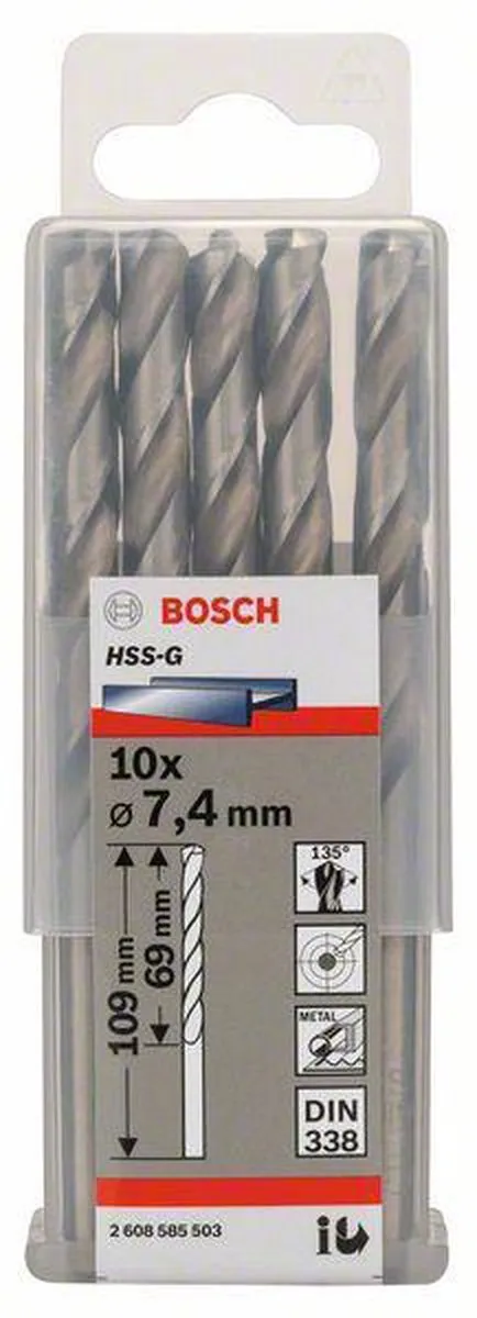 Bosch Professional ST. LINE 7.4mm HSS-G Metaalboren