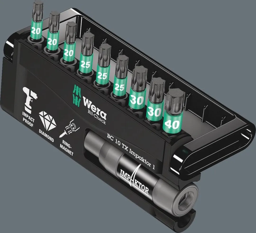 Wera 5057688001 Bit-Check 10 Impaktor Bitset - Torx T20